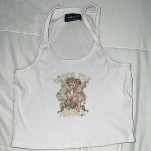 White fox tank top